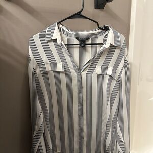 White House Black Market Striped Blouse